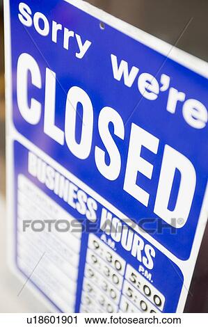 Stock Image - Closed Shop Sign. Fotosearch