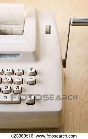 Stock Photograph - Detail Of Adding Machine. Fotosearch