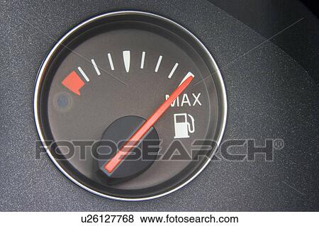 Stock Photo - Fuel Gauge Reading Full. Fotosearch