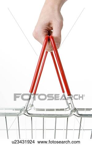 Hand Holding Shopping Basket View Large Photo Image Picture - Hand Holding Shopping Basket. Fotosearch