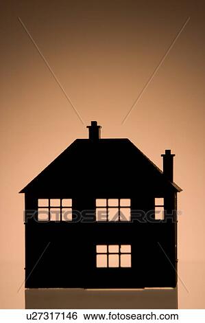 House Shape Against Orange Background View Large Photo Image Stock Photograph - House Shape Against Orange Background. Fotosearch