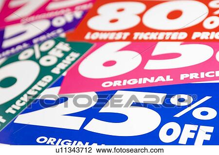 Stock Image - Sales Prices. Fotosearch