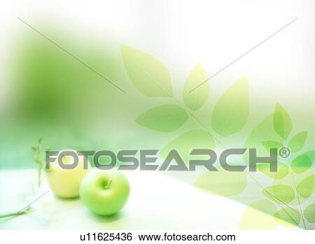 Stock Illustration - Two apples for healthy eating (composite). Fotosearch