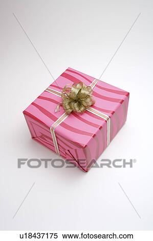 Stock Photography - Close-up of a wrapped gift. Fotosearch