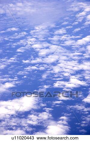 Stock Image - Cirrus in the clear sky. Fotosearch