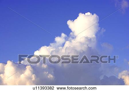 Stock Image - Cumulus cloud in the clear sky. Fotosearch