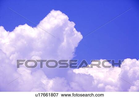 Stock Photo - Cumulus cloud in the clear sky. Fotosearch