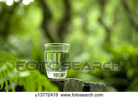 Close-up of a glass of water View Large Photo Image Stock Photo - Close-up of a glass of water. Fotosearch