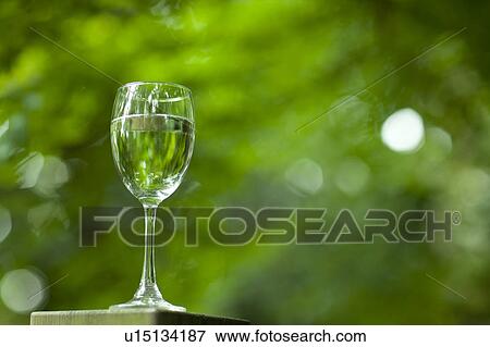 Stock Photo - Close-up of a wineglass of water. Fotosearch