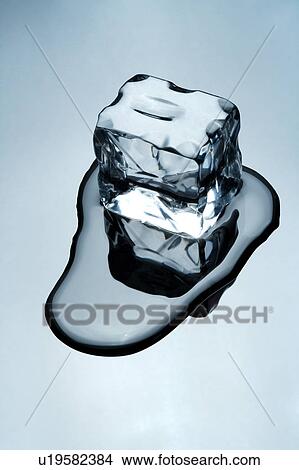 Close-up of an ice cube on the water View Large Photo Image Picture - Close-up of an ice cube on the water. Fotosearch