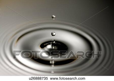 Close-up of drops falling into water View Large Photo Image Stock Photography - Close-up of drops falling into water. Fotosearch