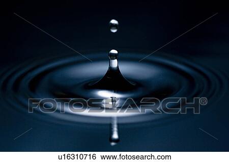 Stock Photograph - Drops falling into the water. Fotosearch