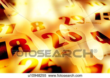 Stock Illustration - Numbers of date, background. Fotosearch