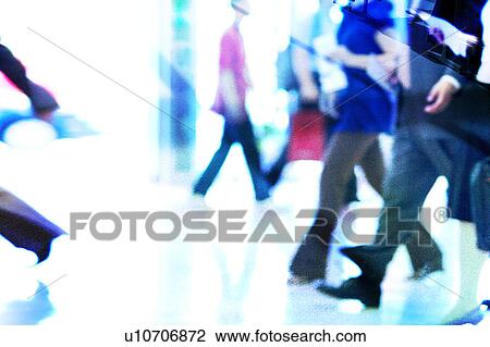 People rushing by, blurred motion View Large Illustration Drawing - People rushing by, blurred motion. Fotosearch