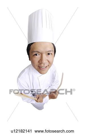 Man wearing the chef' s whites and looking at the camera View Large Photo Image Stock Image - Man wearing the chef' s whites and looking at the camera. Fotosearch