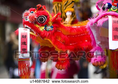 Stock Image - Close-up of Chinese New Year decoration. Fotosearch