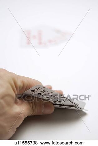Stock Photo - Hands with poker. Fotosearch
