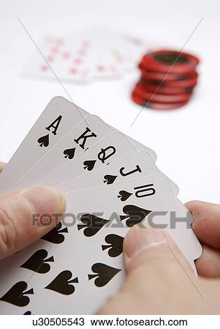 Royal Flush in hands View Large Photo Image Stock Image - Royal Flush in hands. Fotosearch