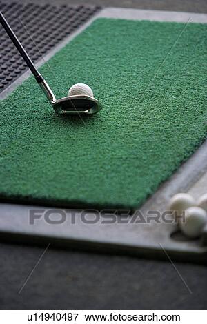 Club lined up with golf ball on driving range View Large Photo Image Stock Photo - Club lined up with golf ball on driving range. Fotosearch