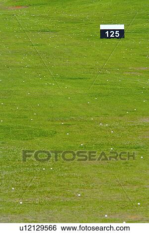 Stock Photograph - Practice target at golf course. Fotosearch