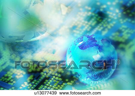 Stock Photo - Abstract background with earth. Fotosearch