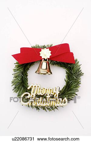Wreath with bell, close up View Large Photo Image Stock Image - Wreath with bell, close up. Fotosearch