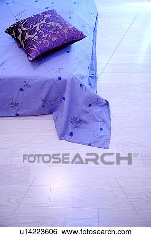Cushion on bed View Large Photo Image Stock Photograph - Cushion on bed. Fotosearch