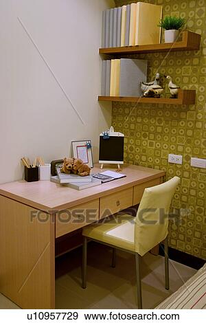 Stock Photo - Desk and chair. Fotosearch