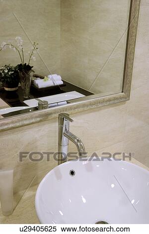 Sink and mirror View Large Photo Image Stock Photography - Sink and mirror. Fotosearch