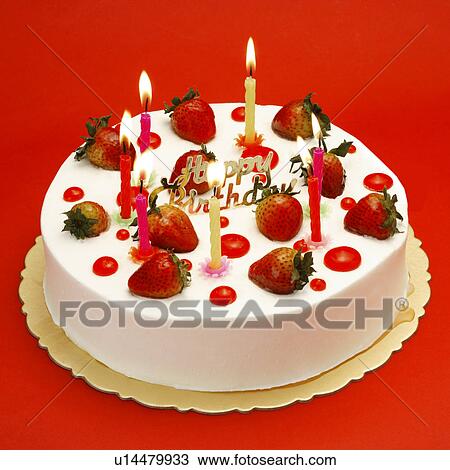 Birthday cake, close up View Large Photo Image Stock Image - Birthday cake, close up. Fotosearch