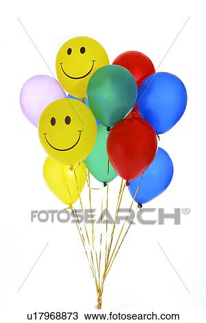 Stock Image - Bunch of balloons, close up. Fotosearch