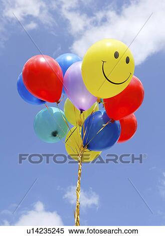 Stock Photography - Bunch of balloons outdoors. Fotosearch