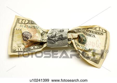 Stock Photo - Dollar note tied in knot. Fotosearch