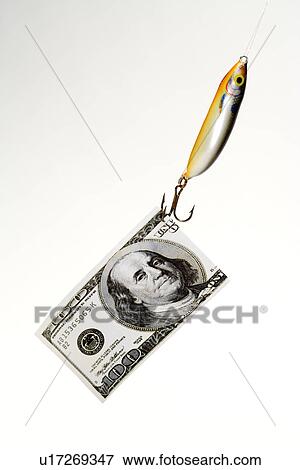 Fish with $100 View Large Photo Image Stock Photo - Fish with $100. Fotosearch