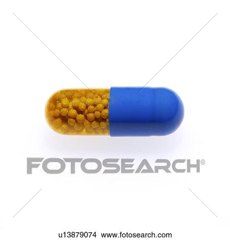 Picture - Pill capsule, close-up. Fotosearch