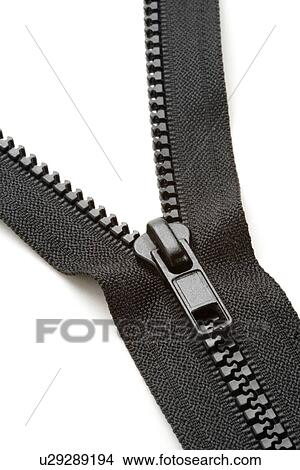 Picture - Zipper, close-up. Fotosearch