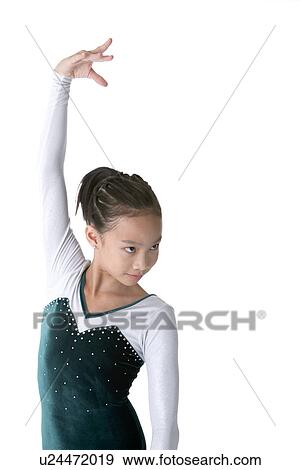 Portrait of a girl standing with her arm raised, Panoramic View Large Photo Image Stock Photo - Portrait of a girl standing with her arm raised, Panoramic. Fotosearch