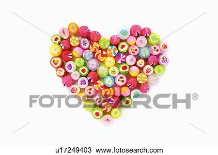 Candies in heart shape View Large Photo Image Stock Image - Candies in heart shape. Fotosearch