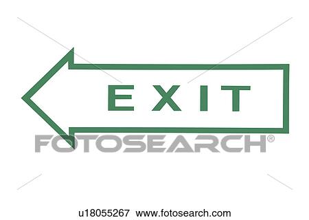 Exit sign View Large Photo Image Stock Photo - Exit sign. Fotosearch