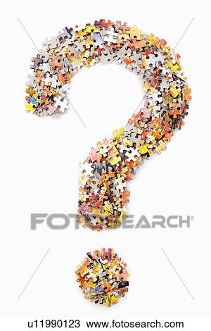 Stock Image - Puzzles form question mark. Fotosearch