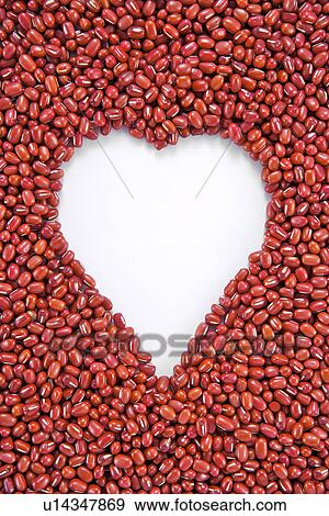 Red beans form heart shape View Large Photo Image Stock Photo - Red beans form heart shape. Fotosearch