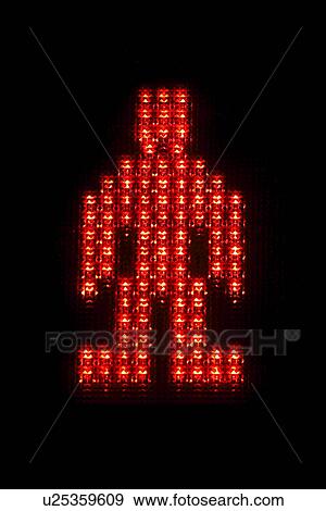 Traffic signal, stationary red man View Large Photo Image Stock Photo - Traffic signal, stationary red man. Fotosearch