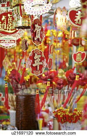 Stock Image - Decorations for Chinese New Year. Fotosearch