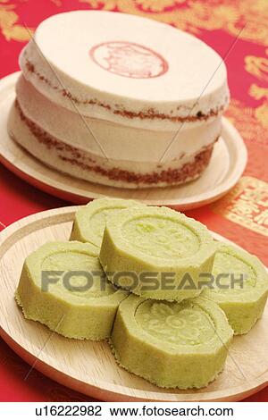 Stock Image - Mung bean cake and cake. Fotosearch