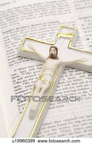Stock Photo - Bible with crucifix. Fotosearch
