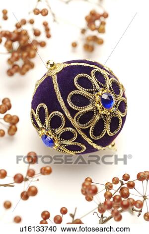 Christmas bauble and artificial berries View Large Photo Image Stock Image - Christmas bauble and artificial berries. Fotosearch