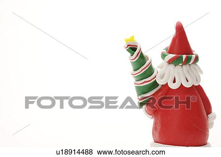Santa Claus figurine, rear view View Large Photo Image Stock Photo - Santa Claus figurine, rear view. Fotosearch