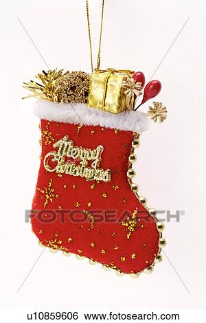Stock Photograph - Stockings with presents. Fotosearch
