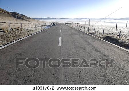 China, Ruoergai Grassland, Empty road View Large Photo Image Stock Image - China, Ruoergai Grassland, Empty road. Fotosearch