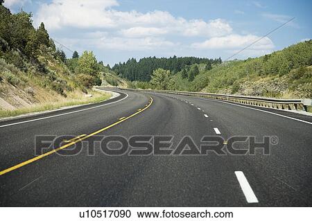 Stock Image - Empty road. Fotosearch